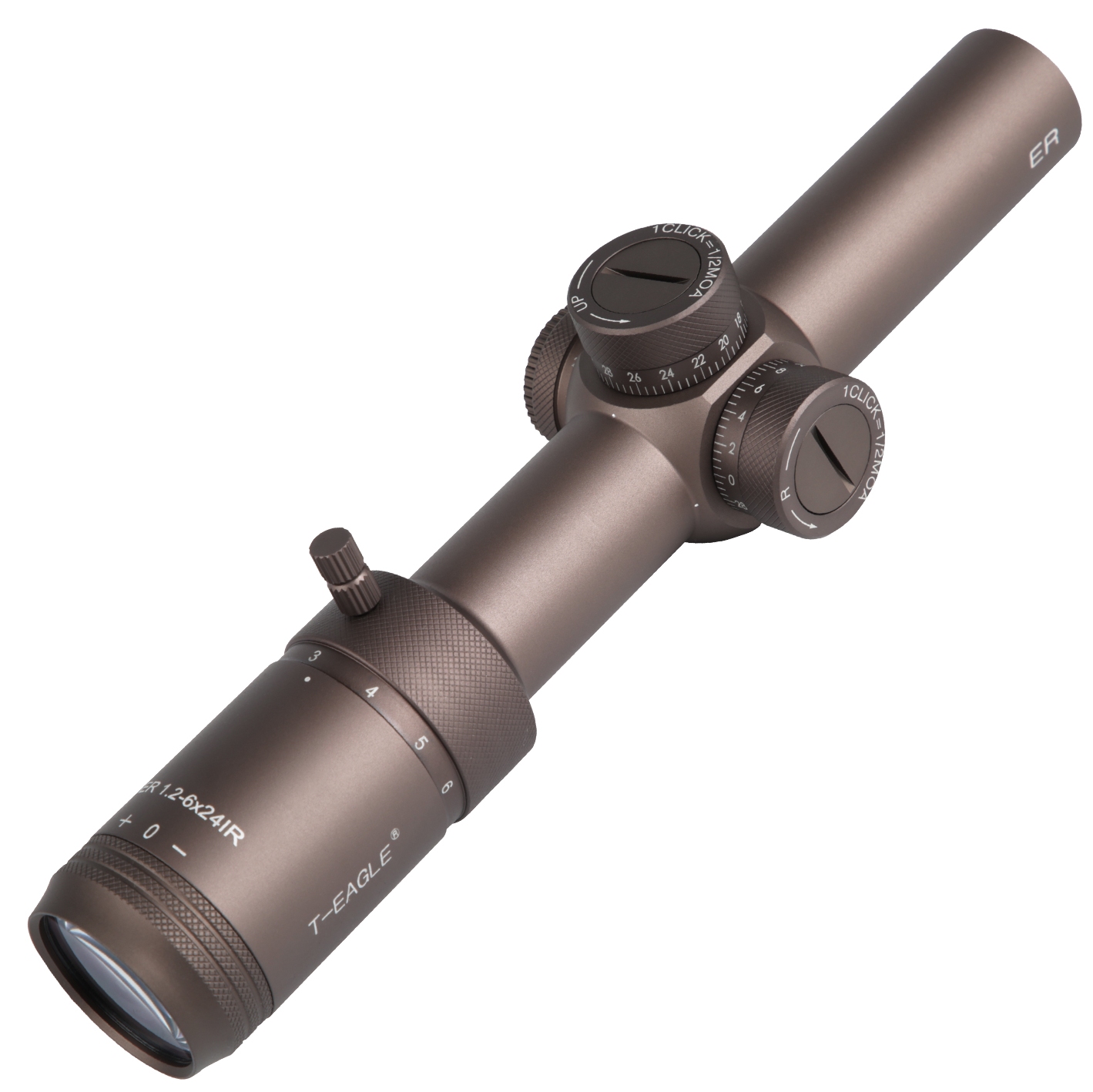 Puškohľad ER 1,2-6X24IR HK, podsvietenie, tan, T-Eagle + doprava zdarma