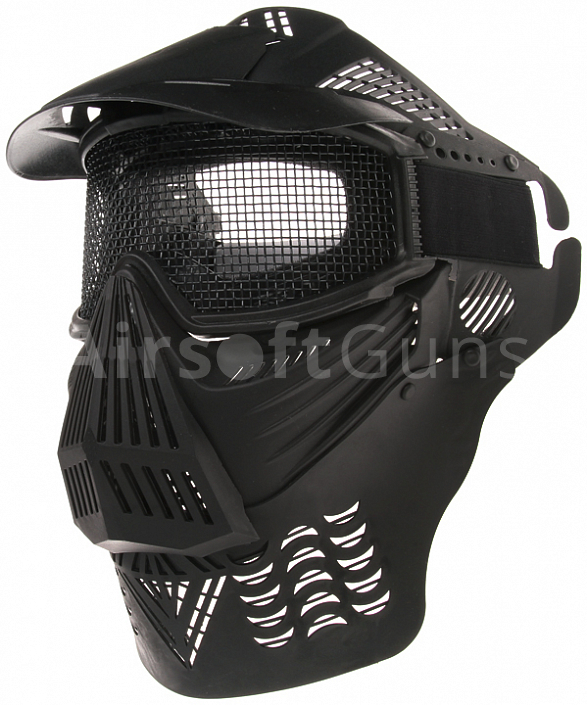 Ochranná maska veľká so sieťkou, čierna, ACM