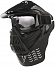 Ochranná maska veľká so zorníkom, čierna, ACM