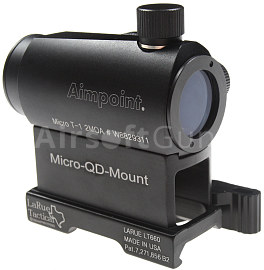 Kolimátor Aimpoint Micro T-1, vysoká montáž QD, ACM