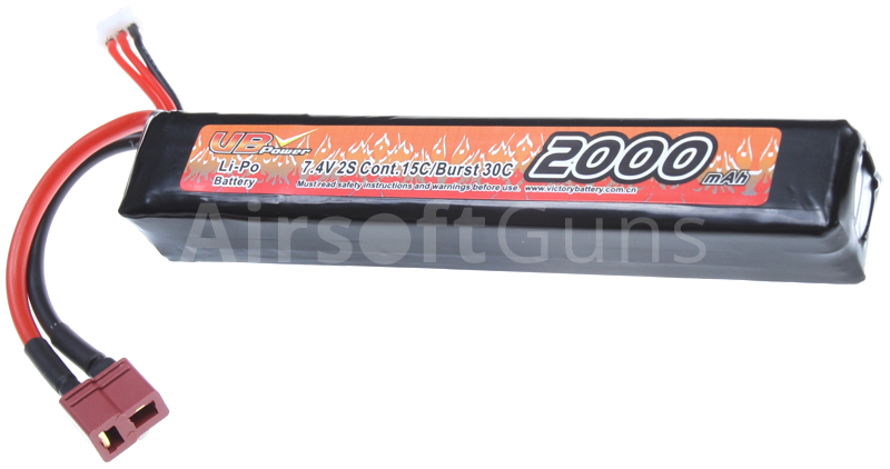 Batéria VB Li-Pol 7,4V, 2000 mAh, 15C, dlhý, VB Power