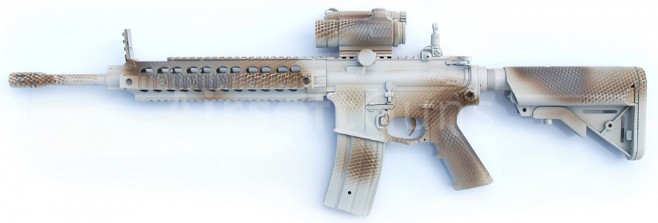 Camo Custom KAC SR-15, 150 m/s, AirsoftGuns, E&C