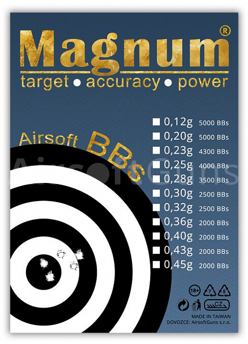 Guličky 6mm 0,28g, 3500 ks, Magnum