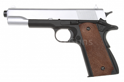 Colt M1911A1, Silver, kov, Well, P361M-S