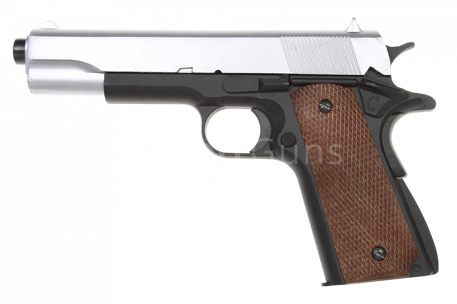 Colt M1911A1, Silver, kov, Well, P361M-S
