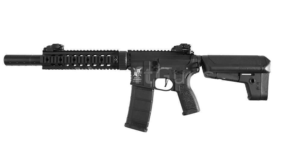 M4 AR15 SilentOps 9", plast, Charlie, čierna, Delta Armory, C06