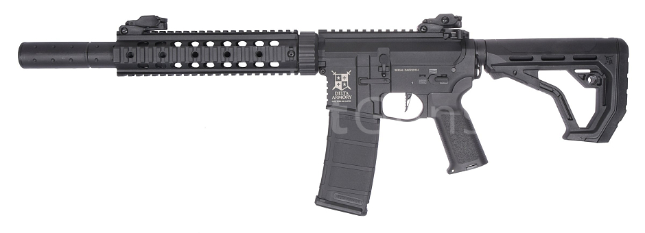 M4 AR15 SilentOps 9", plast, Charlie, Eagle, čierna, Delta Armory, C06-EGL