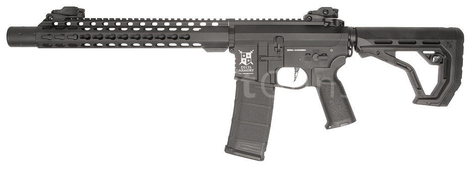 M4 AR15 SilentOps DMR, kov, Alpha, Eagle, čierna, Delta Armory, A10-EGL