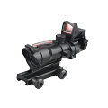 Puškohľad 4x32 ACOG, svetlovodné vlákno, RMR kolimátor, T-Eagle