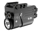 Taktické svietidlo TL-2S, 500 lm, laser, čierna, T-Eagle