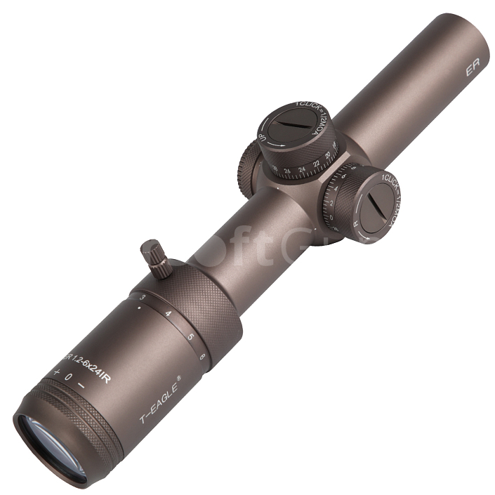 Puškohľad ER 1,2-6X24IR HK, podsvietenie, tan, T-Eagle