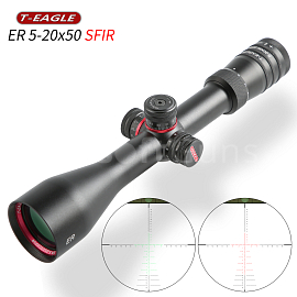 Puškohľad ER 5-20X50SFIR, podsvietenie, libela, čierny, T-Eagle