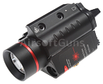 Celokovové taktické svietidlo M7P, LED, laser, čierna, ACM