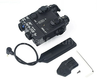 Box PEQ DBAL-A2, LED svietidlo, zelený laser, čierny, WADSN