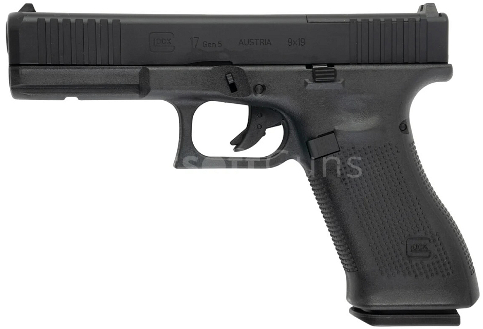 Glock 17 Gen 5 FS MOS, oceľový CNC záver, čierny, GBB, Umarex