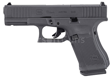 Glock 19 Gen 5 FS MOS, šedý Cerakote, GBB, Umarex